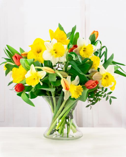 Spring bouquet from local flowers